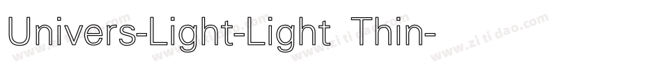 Univers-Light-Light Thin字体转换